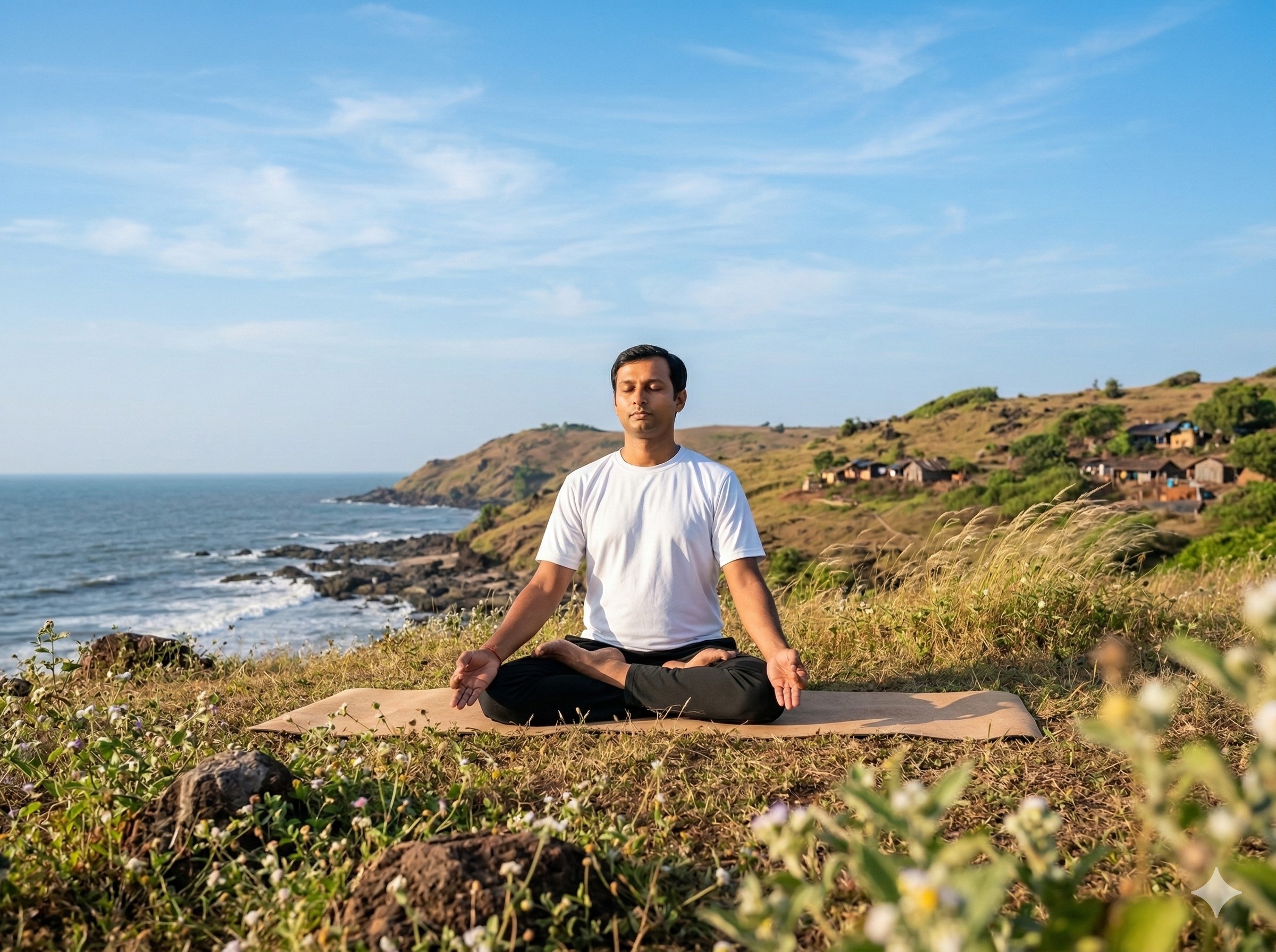 Meditation session at Ayush Yoga